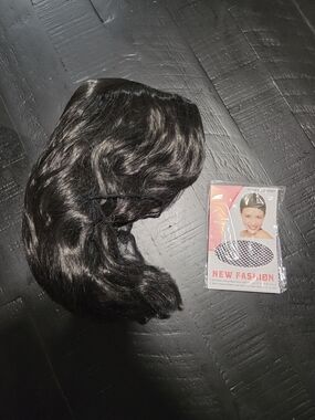 New Fashion Black Hairpiece with Cap - Women’s Hair Accessory